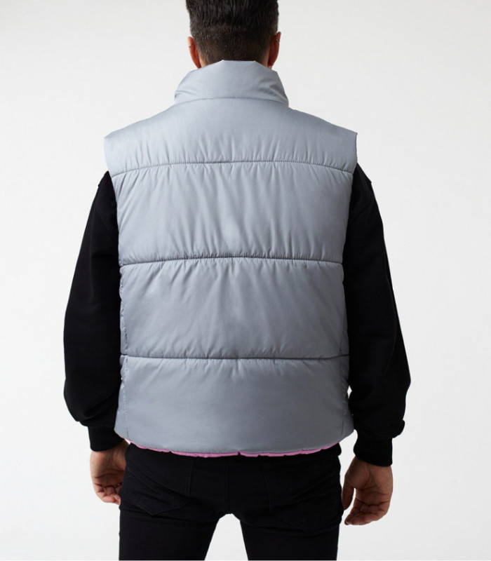 Жилетка MEDOOZA 2-сторон. "Face" (серый / розовый)