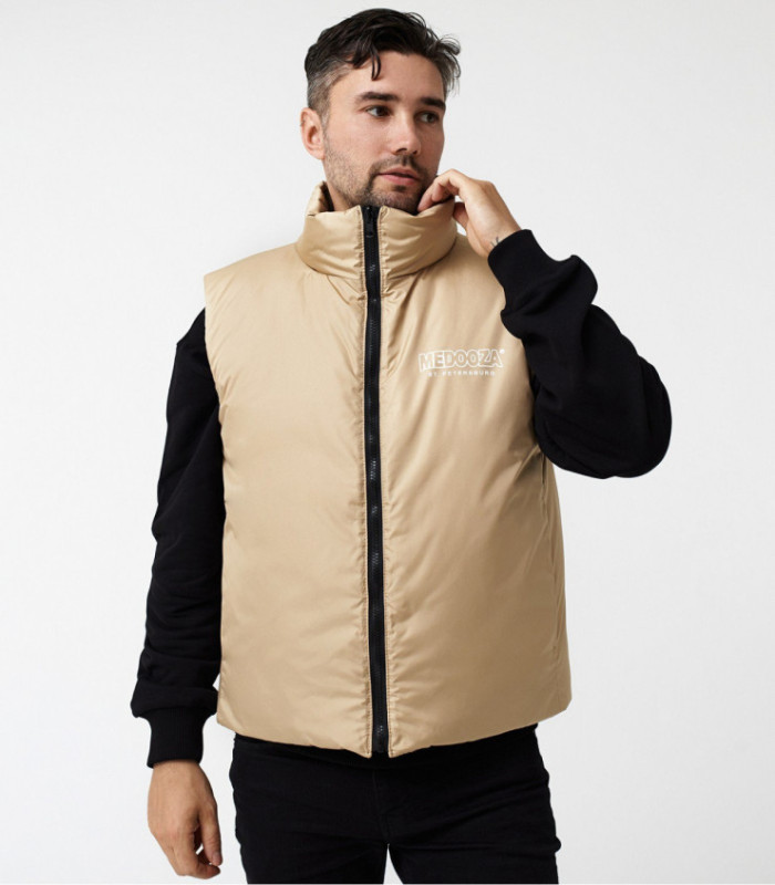 Жилетка MEDOOZA 2-сторон. "Face" (хаки / бежевый)