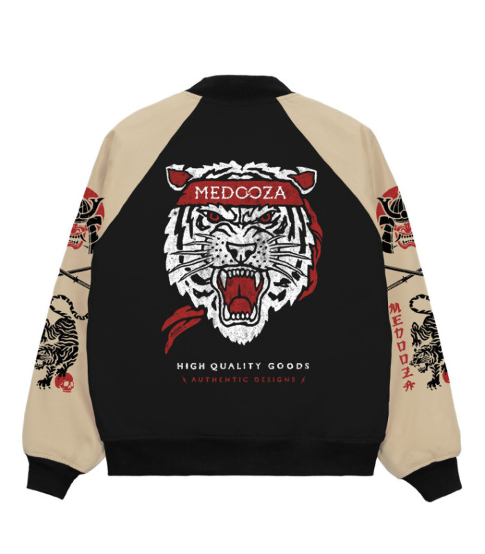 Бомбер MEDOOZA "Super Tiger" (черно-бежевый)