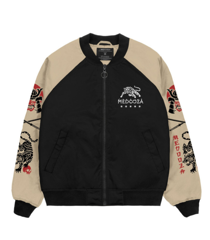 Бомбер MEDOOZA "Super Tiger" (черно-бежевый)