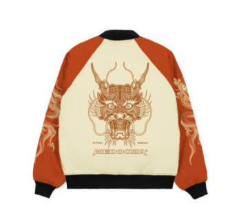 Бомбер MEDOOZA "Super Dragon" (молочно-терракотовый)