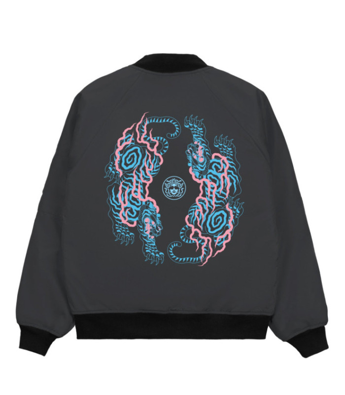 Бомбер MEDOOZA "Tiger Twins" (темно-серый)