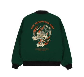 Бомбер MEDOOZA "Dragon Head II" (темно-зеленый)