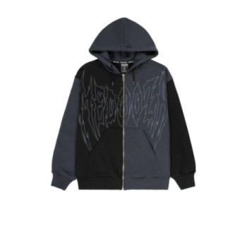 Zip-худи MEDOOZA "Metal Logo" (графитово-черный)