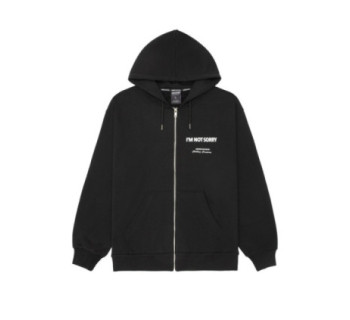 Zip-худи MEDOOZA "I'm not sorry" (черный)