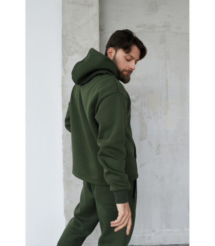 Худи MEDOOZA "Metal Logo embr" (оливковый начес)