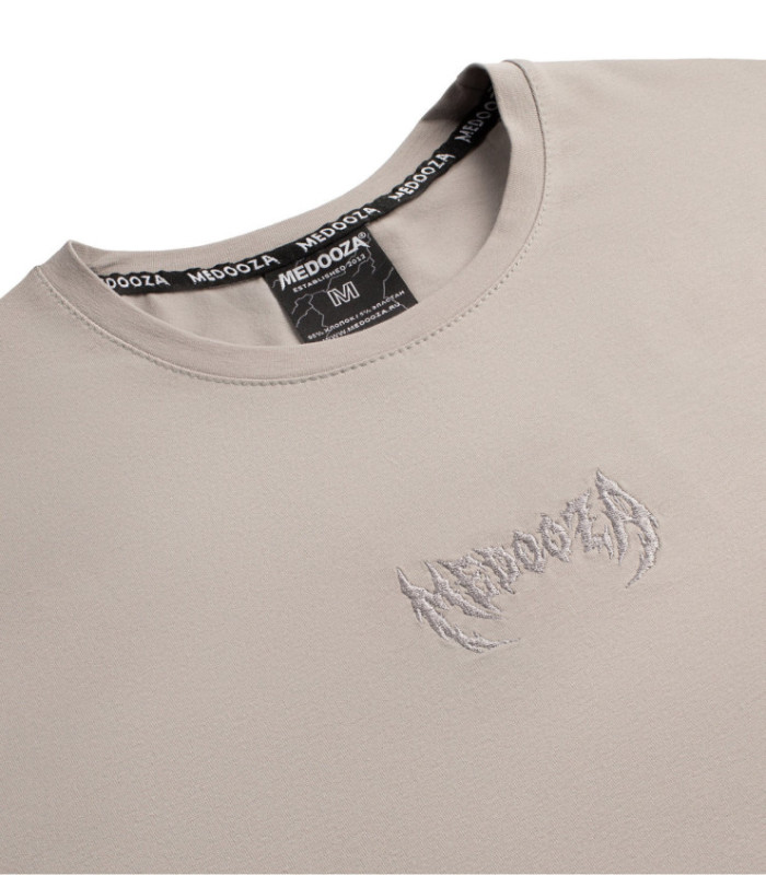 Футболка MEDOOZA "Metal Logo embr" (пепел) NCL23