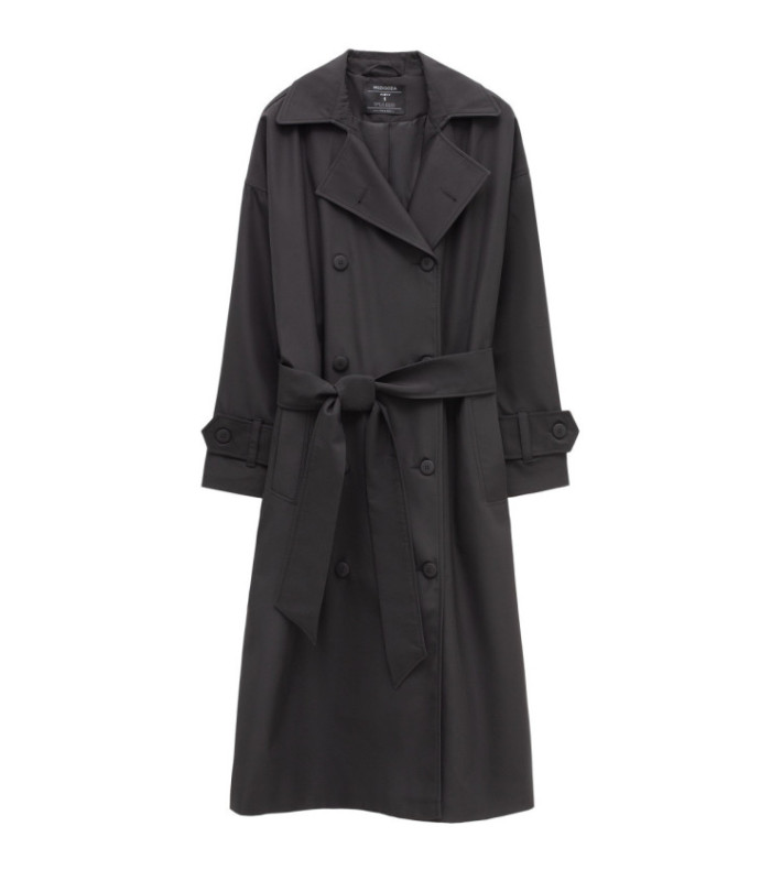 Тренч MEDOOZA "Snake" (W) (черный)