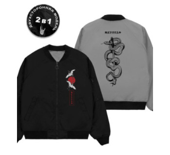 Бомбер MEDOOZA 2-сторон. "Журавль II // Katana"