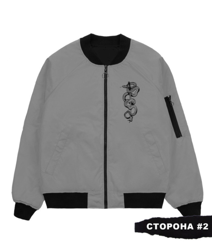 Бомбер MEDOOZA 2-сторон. "Журавль II // Katana"