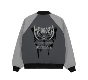 Бомбер MEDOOZA "Metal Butterfly" (серый)