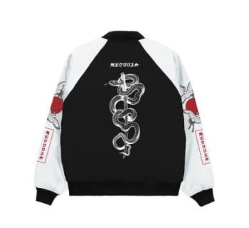 Бомбер MEDOOZA "Japaniac II" (черно-белый)